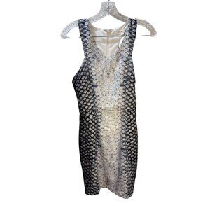Snake Print Bodycon Midi Dress Women Size 8 By Faith In Love Polyester Blend Sle